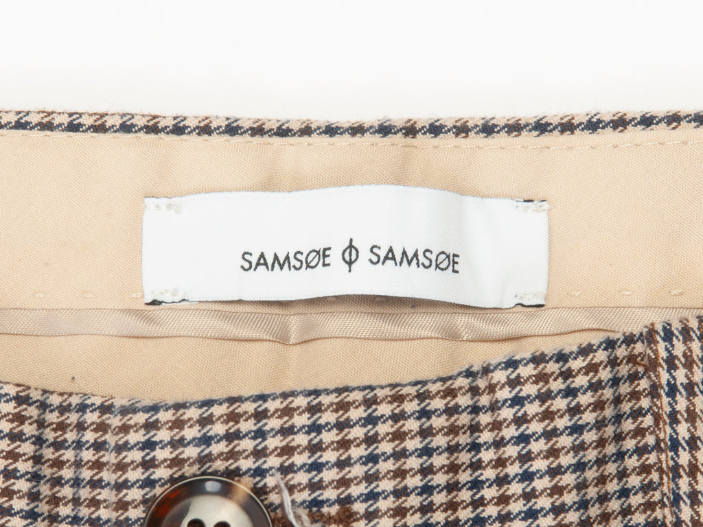 Samsoe Samsoe Caramel Cafe Houndstooth Steve Pants