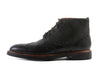 Gordon & Bros Black Harry Wingtip Boots