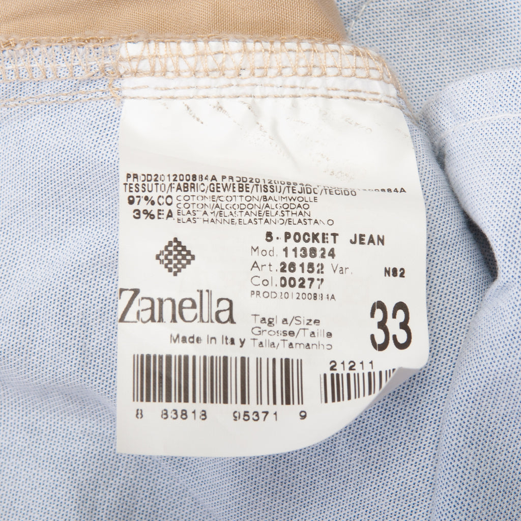 Zanella Beige 5-Pocket Jean Chinos