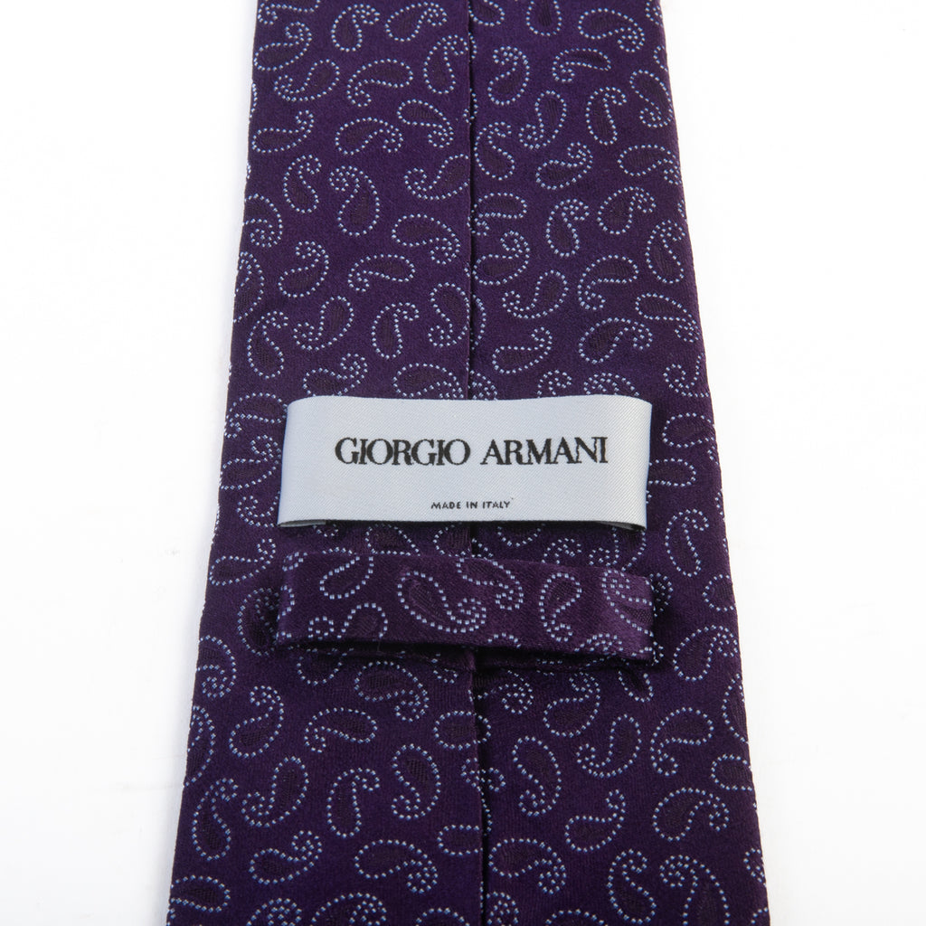 Giorgio Armani Purple Paisley Tie