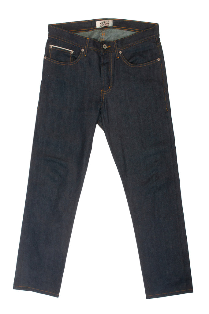 Naked & Famous Massdrop Blue Karvi Stretch Selvedge WeirdGuy Jeans