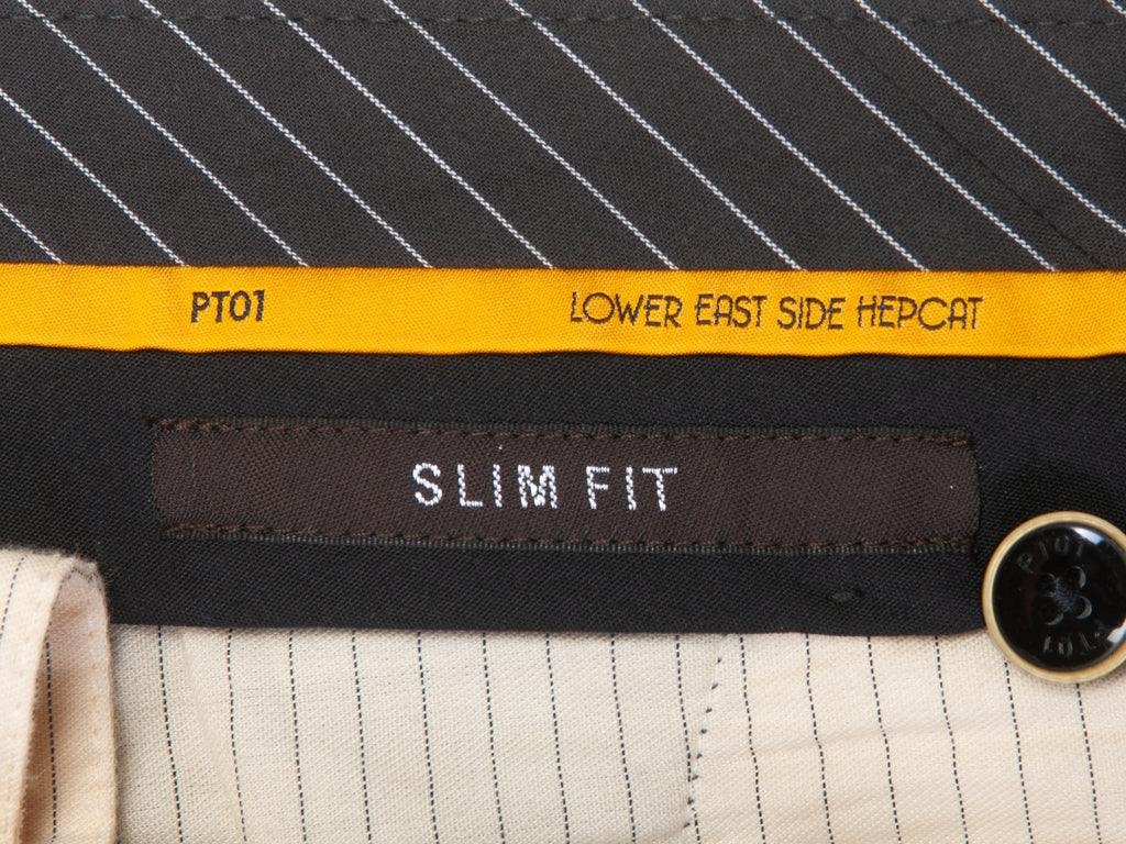 PT01 Dark Slate Grey Check Lower East Side Hepcat Slim Pants