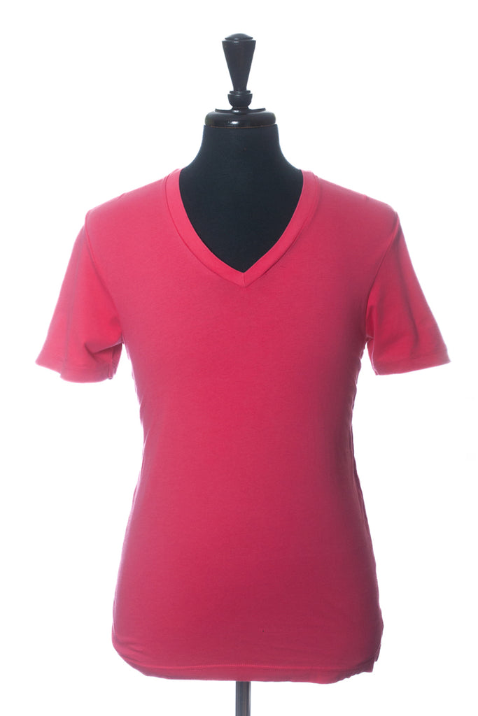 Y-3 Yohji Yamamoto Pink V-Neck T-Shirt
