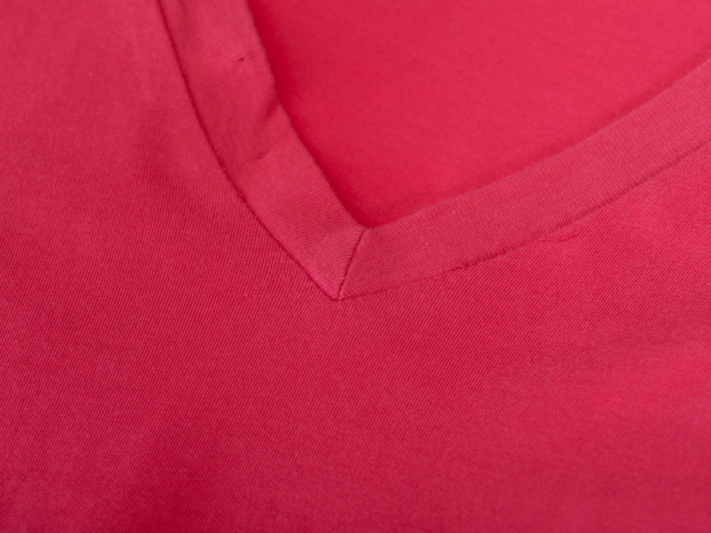 Y-3 Yohji Yamamoto Pink V-Neck T-Shirt