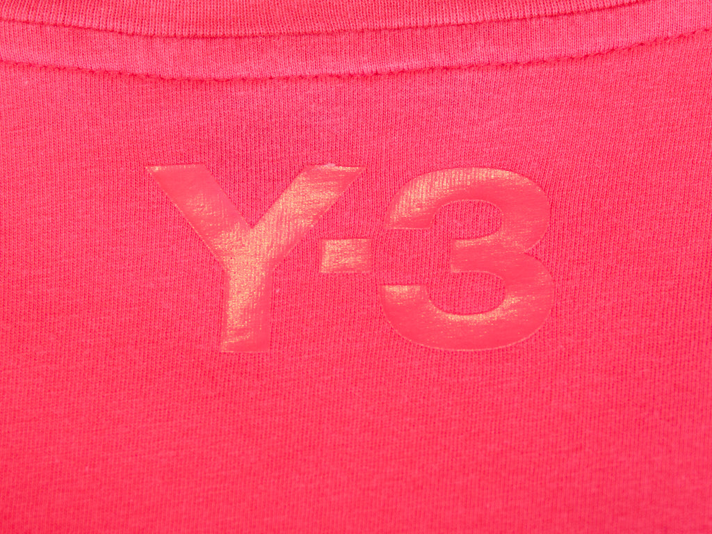 Y-3 Yohji Yamamoto Pink V-Neck T-Shirt
