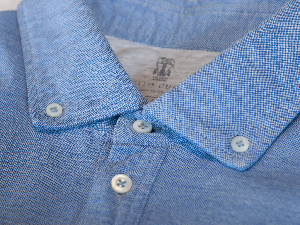 Brunello Cucinelli Blue Slim Fit Polo Shirt