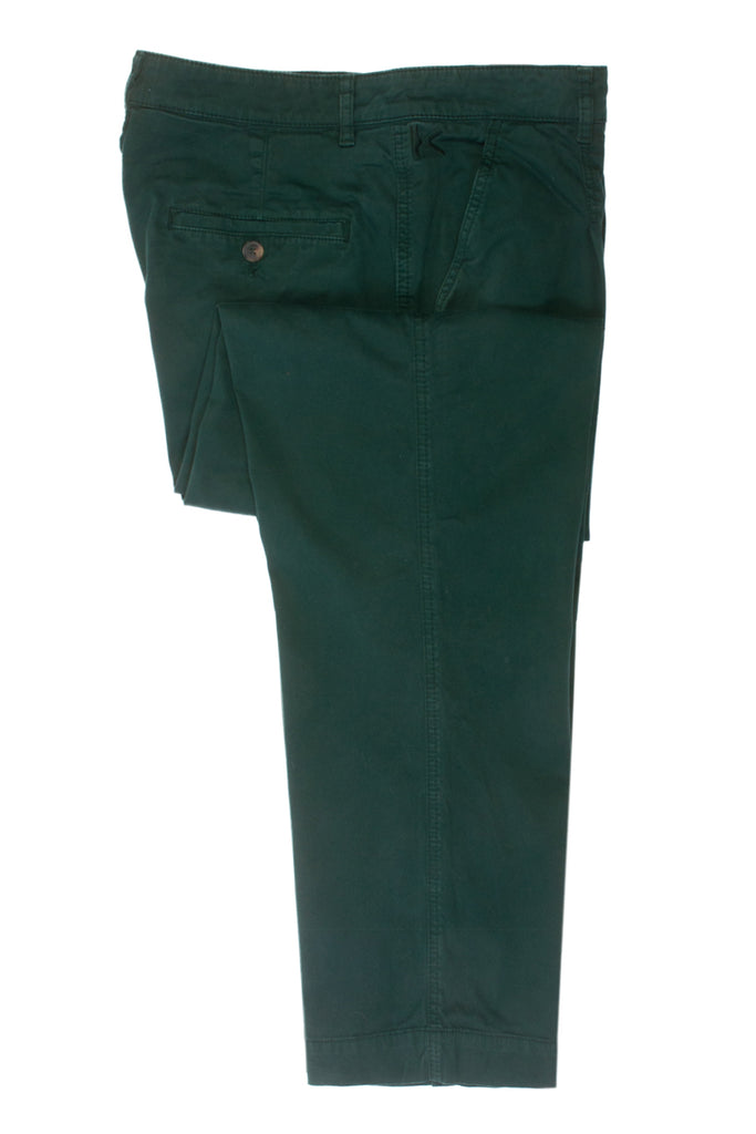 Kenzo Washed Green Single Pleat Slim Pants