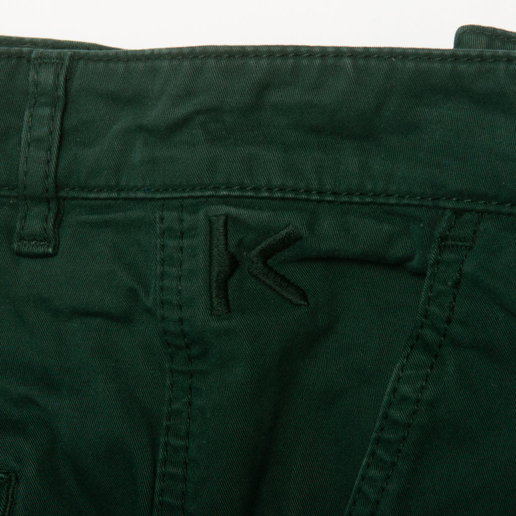Kenzo Washed Green Single Pleat Slim Pants