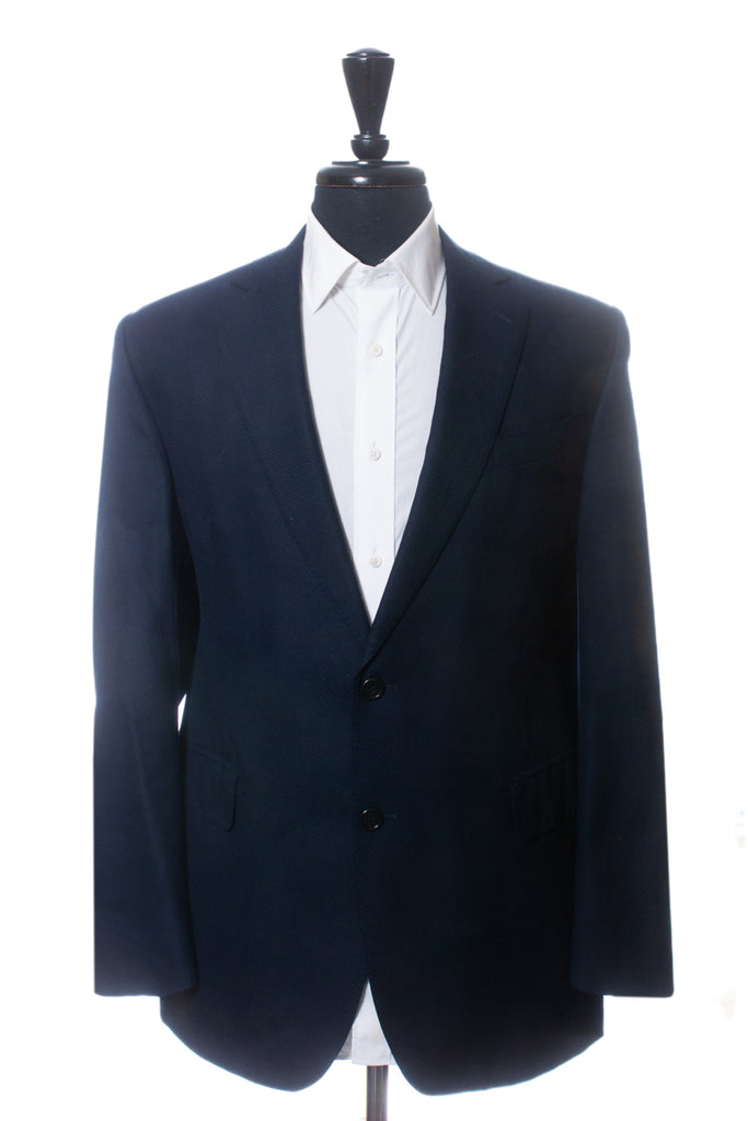 Sam Abouhassan Dark Blue Wool Twill Blazer