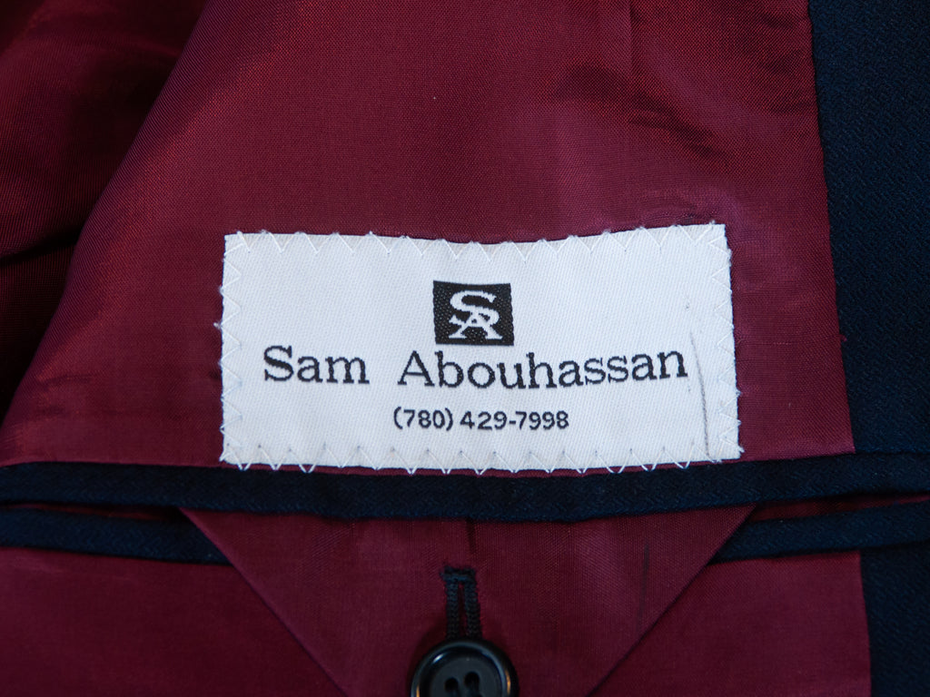 Sam Abouhassan Dark Blue Wool Twill Blazer