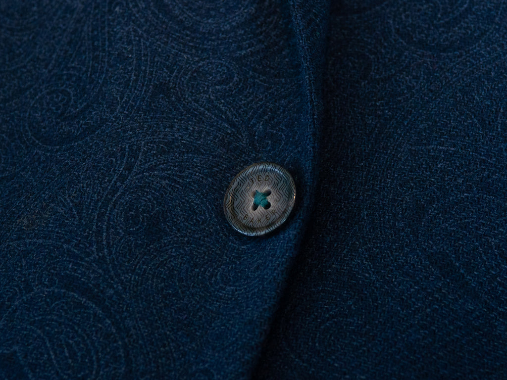 Ted Baker Dark Blue Paisley Twill Hiko Blazer