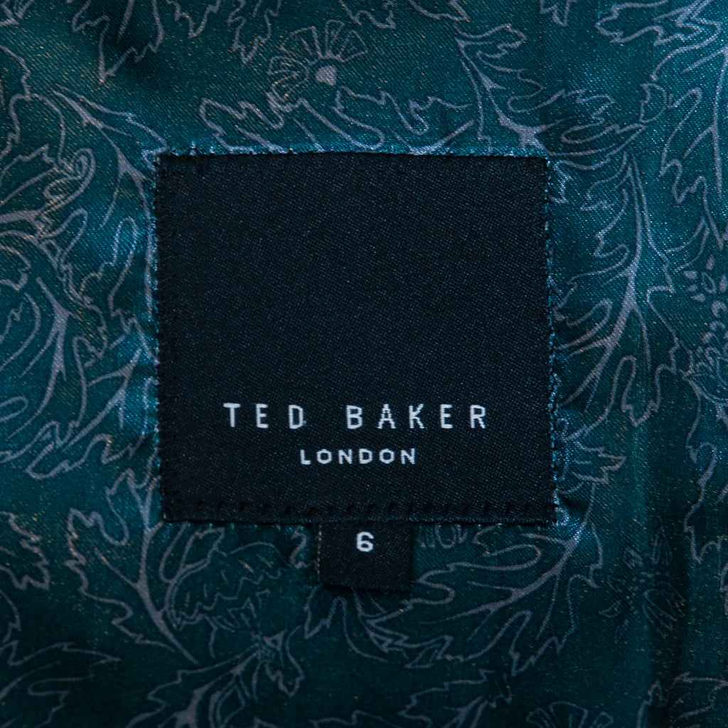 Ted Baker Dark Blue Paisley Twill Hiko Blazer