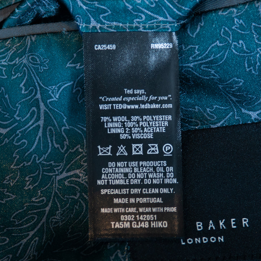 Ted Baker Dark Blue Paisley Twill Hiko Blazer