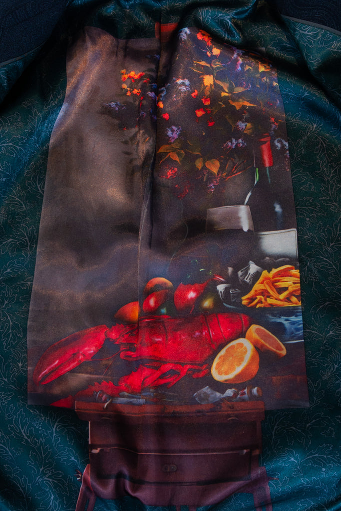 Ted Baker Dark Blue Paisley Twill Hiko Blazer