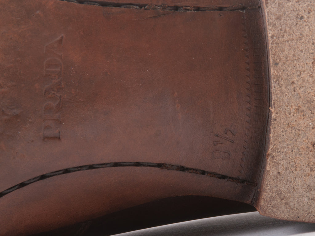 Prada Brown Penny Loafers