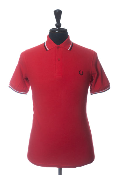 Fred Perry Red Cotton Pique Polo Shirt