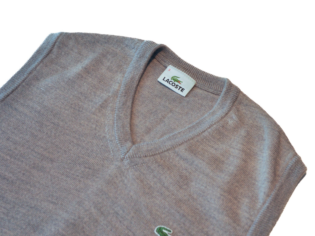 Lacoste Grey Wool Sweater Vest