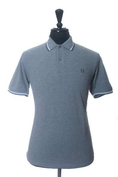 Fred Perry Grey Cotton Pique Polo Shirt