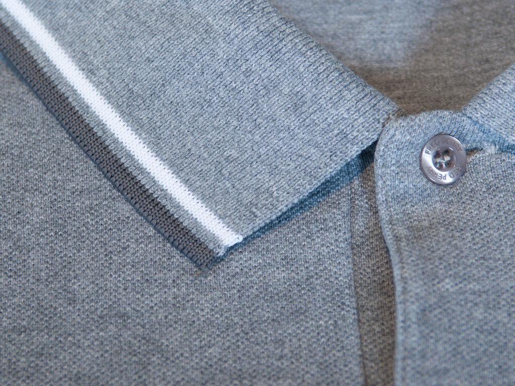 Fred Perry Grey Cotton Pique Polo Shirt