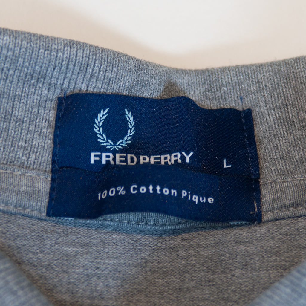 Fred Perry Grey Cotton Pique Polo Shirt
