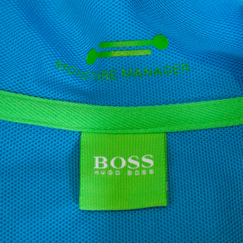 Hugo Boss Blue Pikey Pro Quarter Zip Shirt