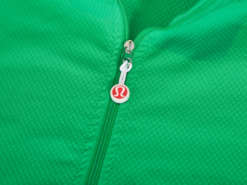 Lululemon Green and White Half Zip Track Jacket
