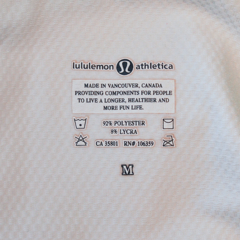 Lululemon Green and White Half Zip Track Jacket