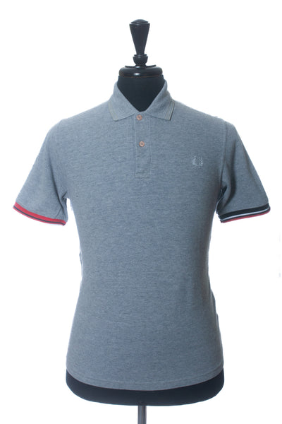 Fred Perry Grey Cotton Pique Polo Shirt