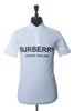 Burberry London White Text Polo Shirt
