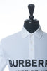 Burberry London White Text Polo Shirt