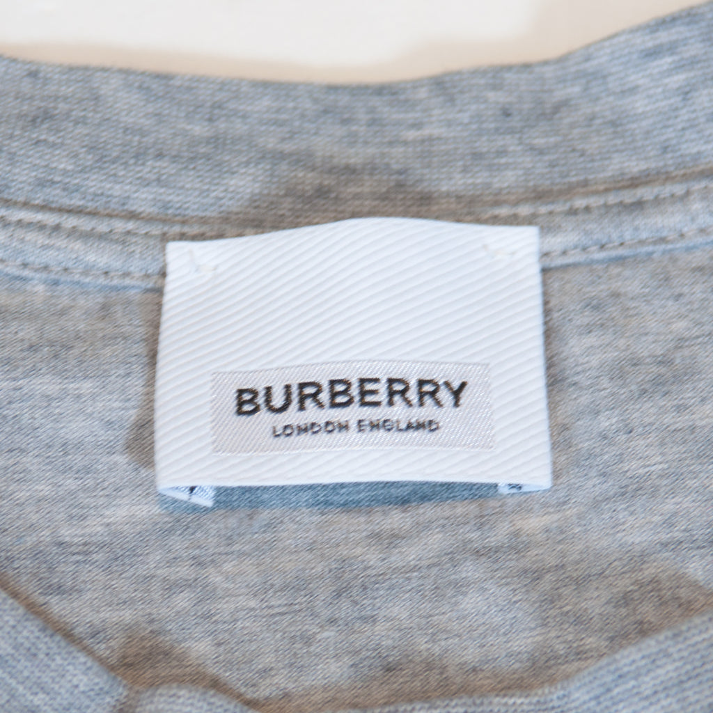 Burberry London Grey Text T-Shirt