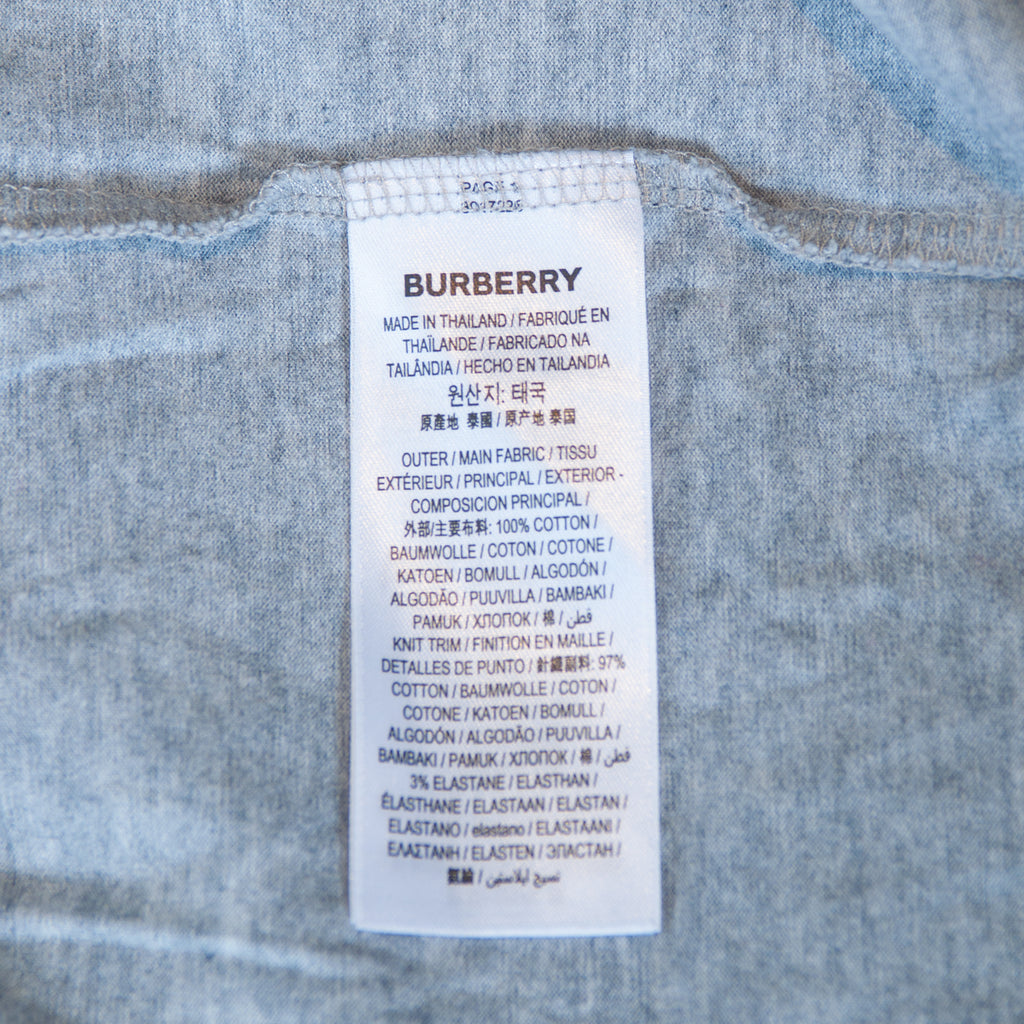 Burberry London Grey Text T-Shirt