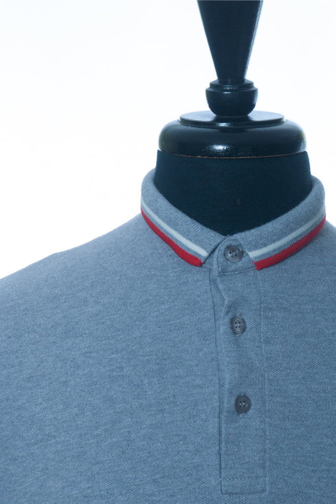 Fred Perry Grey Cotton Pique Polo Shirt