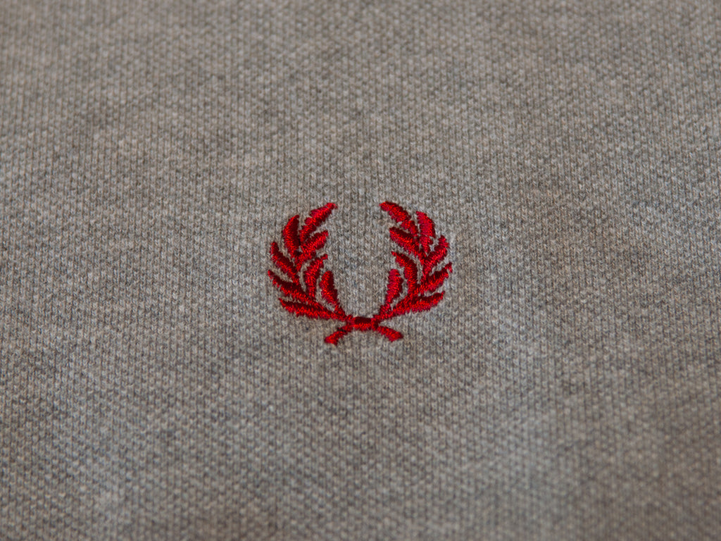 Fred Perry Grey Cotton Pique Polo Shirt