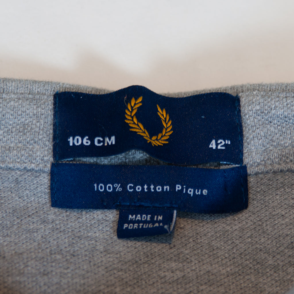 Fred Perry Grey Cotton Pique Polo Shirt