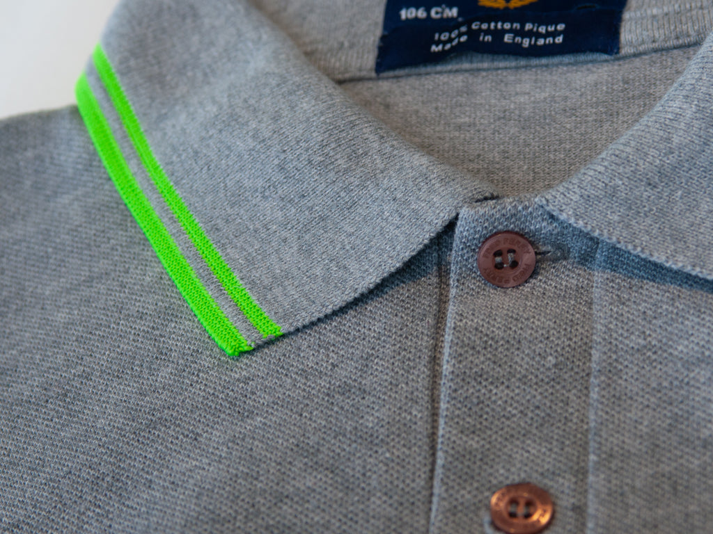Fred Perry Grey Cotton Pique Polo Shirt
