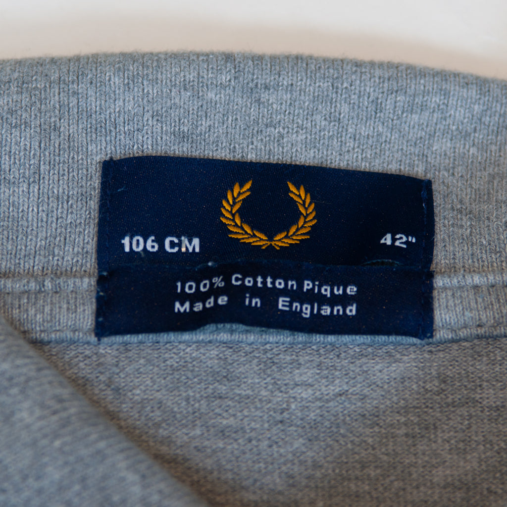 Fred Perry Grey Cotton Pique Polo Shirt