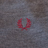 Fred Perry Grey Scottish Lambswool V-Neck Sweater