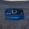 Fred Perry Grey Scottish Lambswool V-Neck Sweater