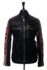 Jack1t Red and Black Sheep Leather Motorcycle Jacket