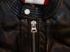 Jack1t Red and Black Sheep Leather Motorcycle Jacket