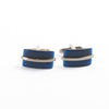 Kenneth Cole Navy Blue Glass Inlay Cufflinks