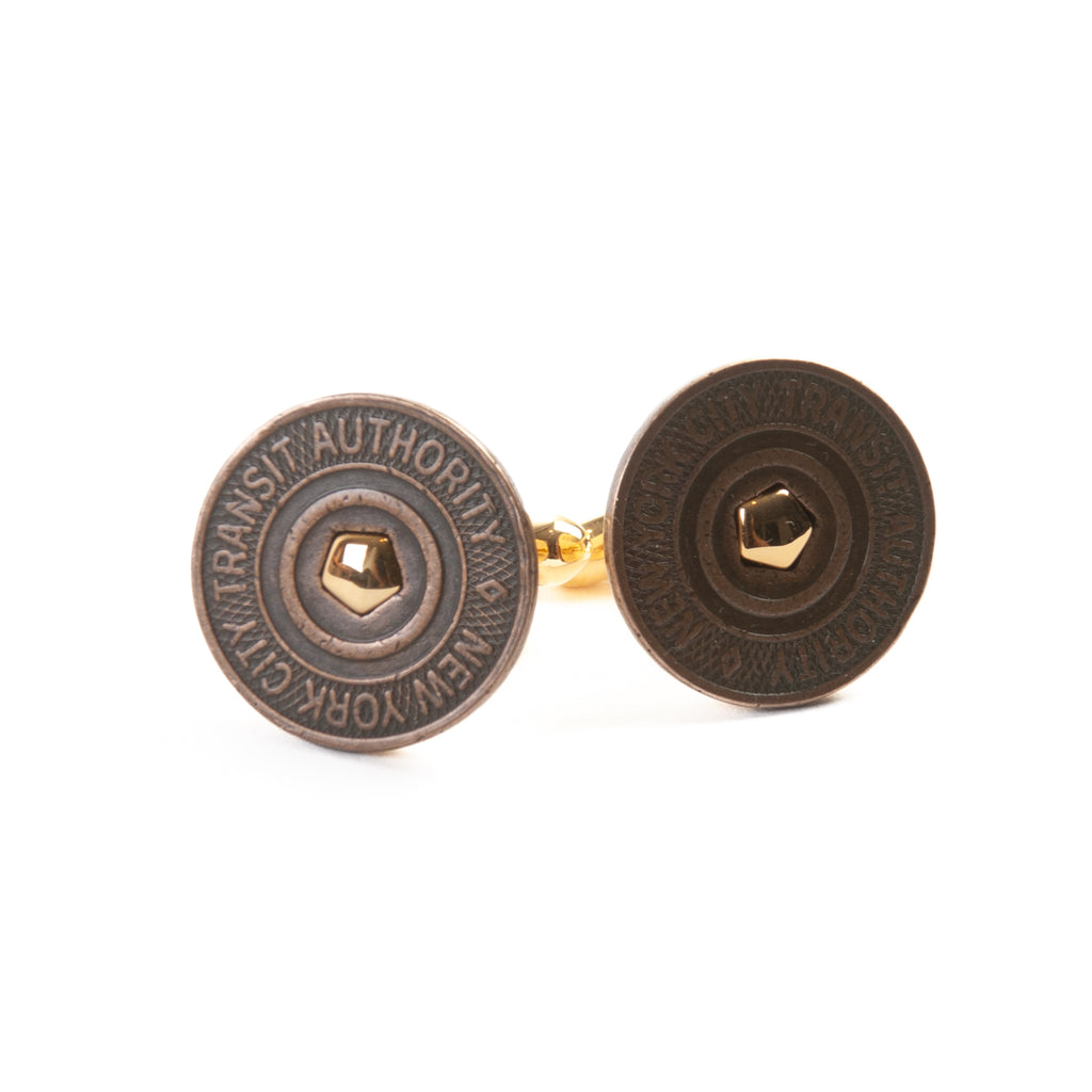 New York Transit Authority Circle Cufflinks