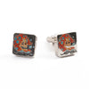 Ed Hardy Square Skull Print Cufflinks