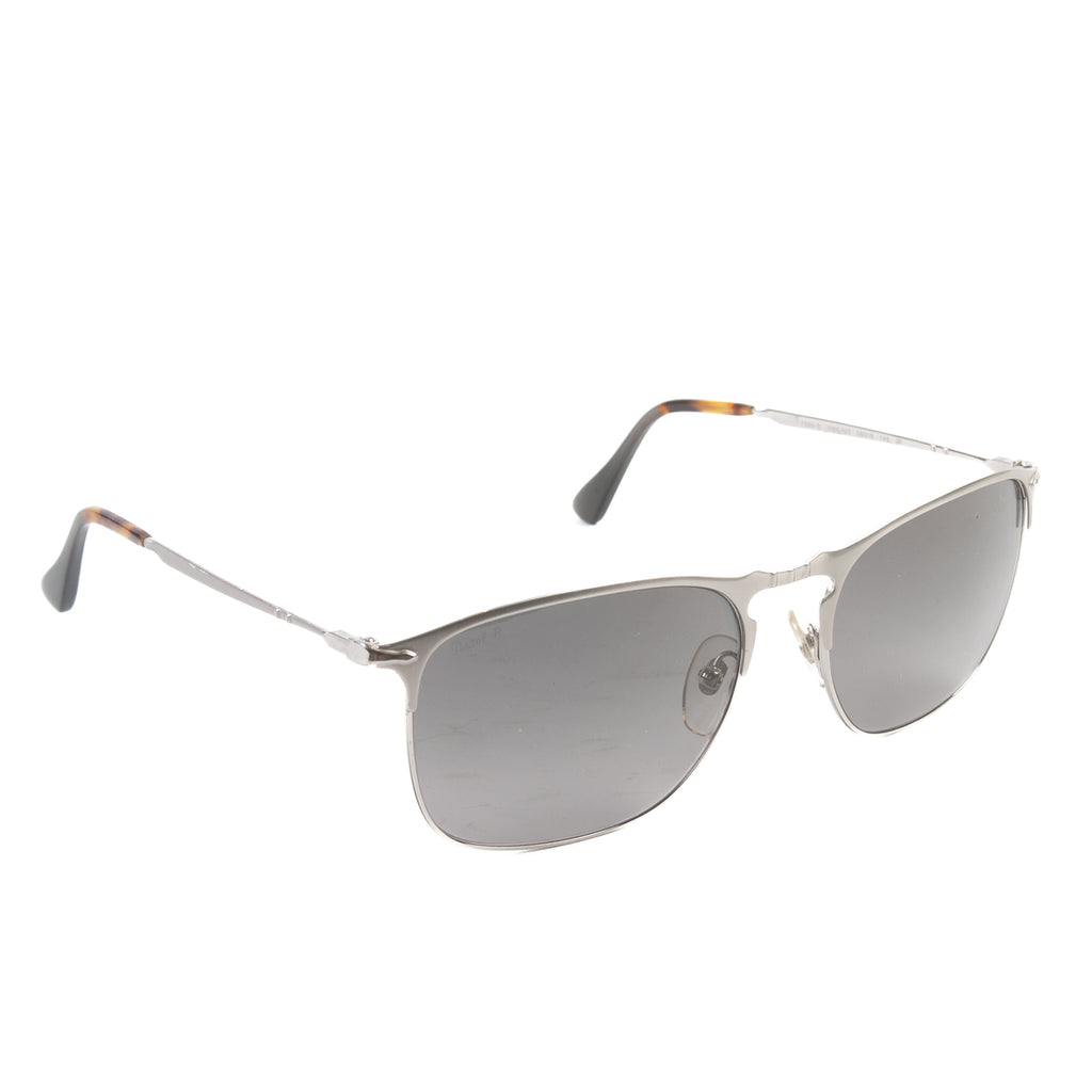 Persol Gunmetal Pilot Frame Polarized Sunglasses
