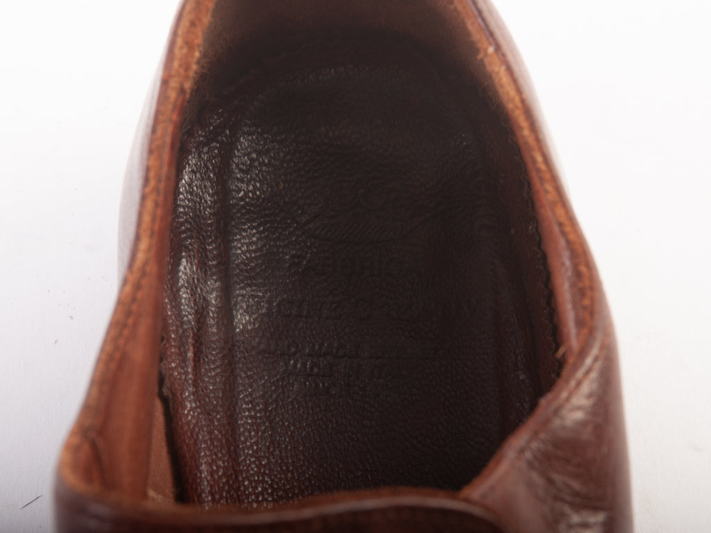 Officine Creative Brown Leather Slip-On Shoes