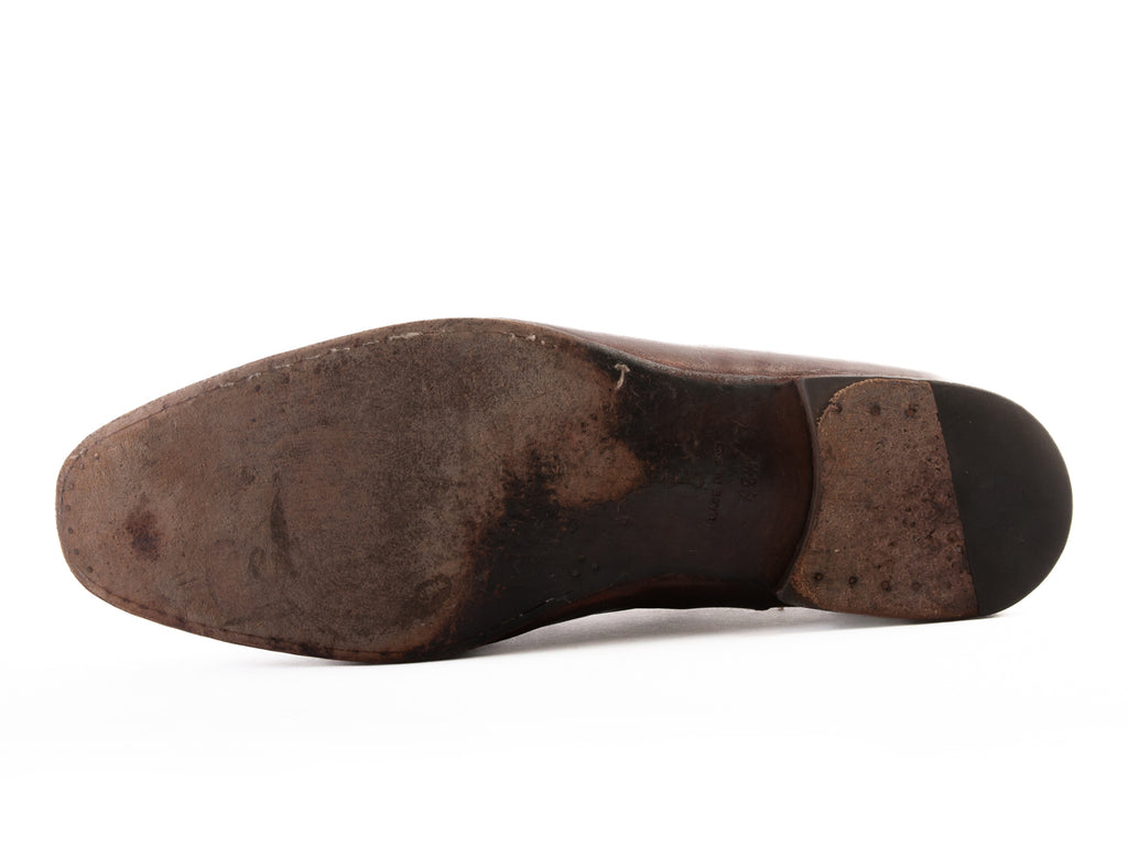 Officine Creative Brown Leather Slip-On Shoes