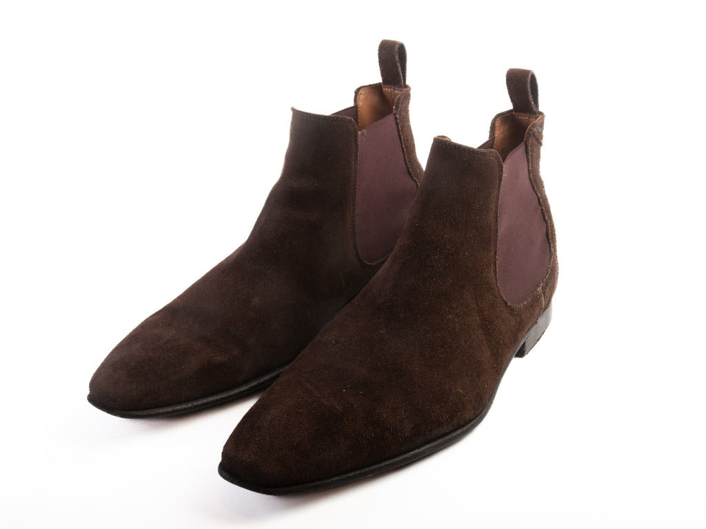 Paul Smith Brown Suede Chelsea Boots