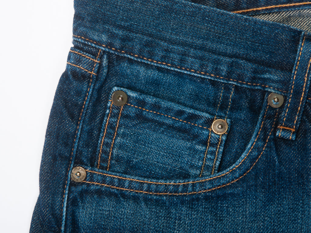 Rag & Bone Worn Olive Blue Slim Straight RB15X Jeans