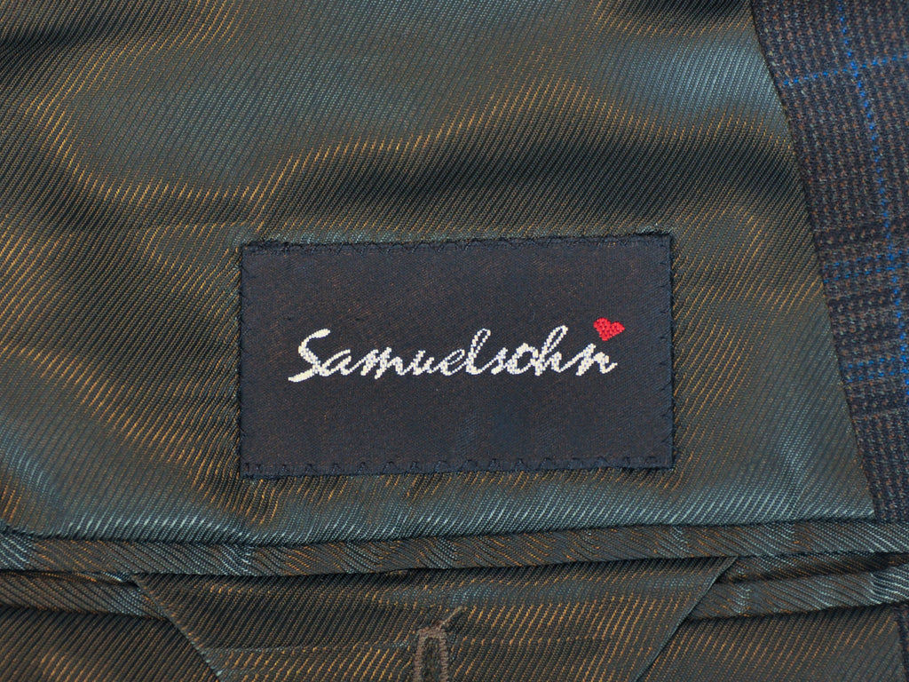 Samuelsohn Dark Green Check Austin Blazer